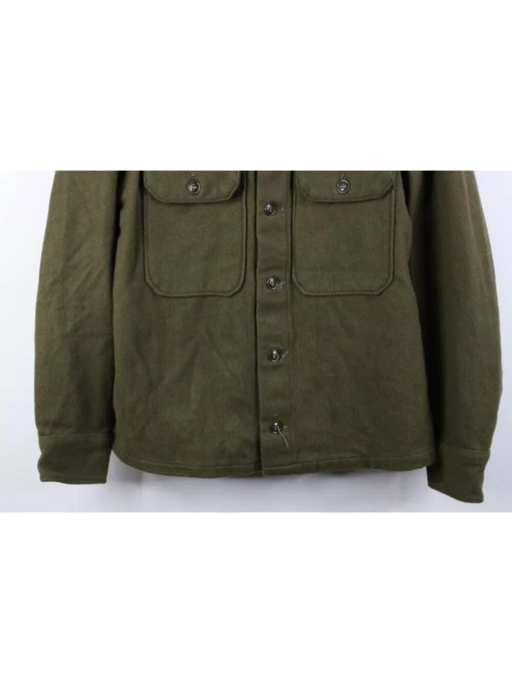 Deadstock Unissued 50s Korean War Mens Small OG108 Wool Nylon Field Button Shirt